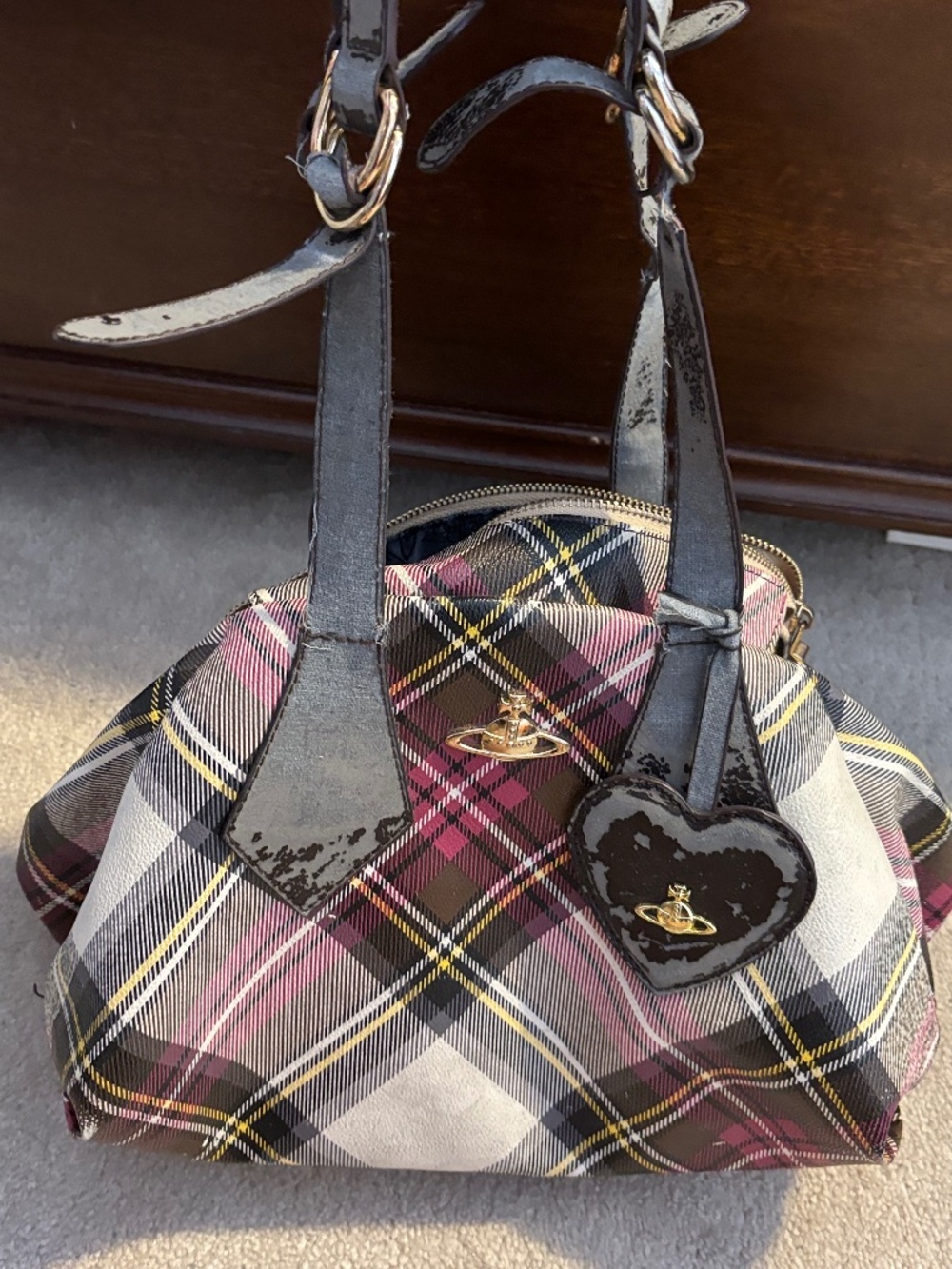 Vintage Vivienne Westwood heart shoulder bag